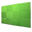 Mybecca / Acoustic Panels Studio Foam Green lime (30.5×30.5 x 2.5cm) 12個パック - 吸音材 - 直輸入品