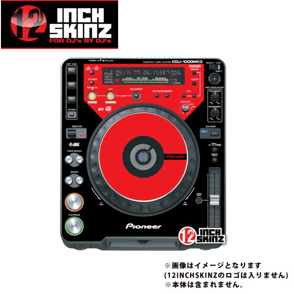 12inch SKINZ / Pioneer CDJ-1000MK3 Skinz (Black/Red) ڥ CDJ-1000MK3ѥۥꥹޥ 