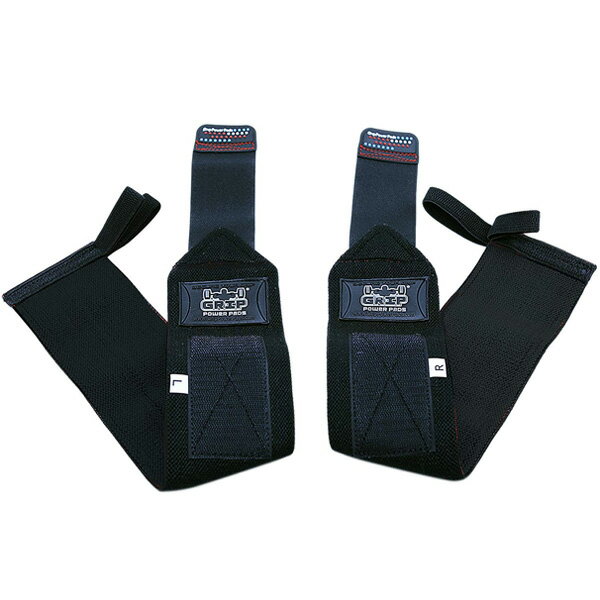 Grip Power Pads / Deluxe Wrist Wraps (Jet Black) 18インチ リストラップ 直輸入品夏休スペシャル
