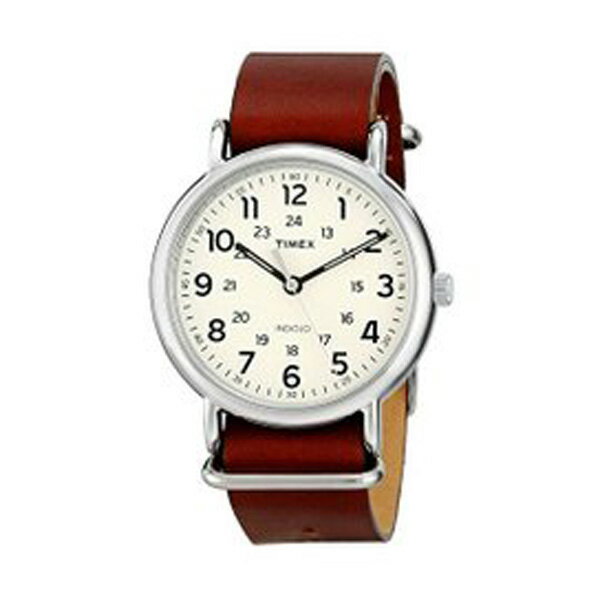 TIMEX / Weekender Leather Slip-Thru Strap Watch 