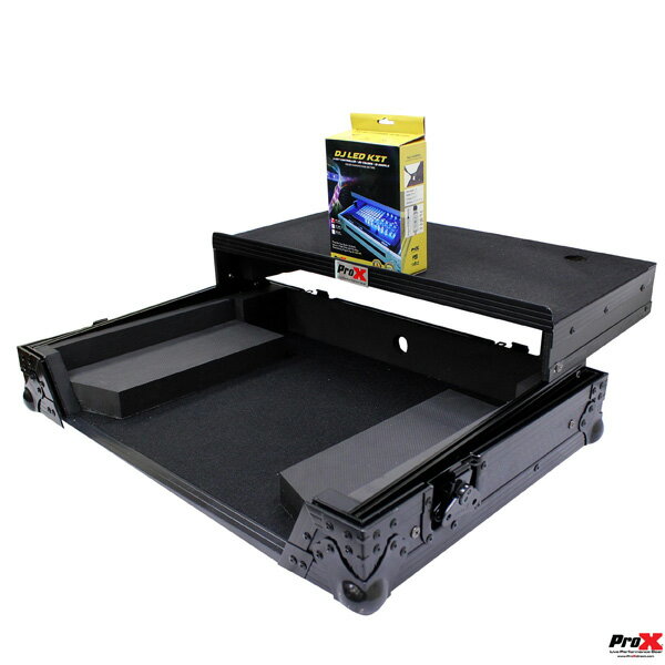 ProX / XS-DDJSR2 LTBL LED 【Pioneer / DDJ-SR2専用（スライド式PC棚＆LEDキット付)】 フライトケース