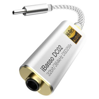 iBassoAudio(アイバッソオーディオ)/DC02スマートホンとの接続に最適3.5mmステレオ端子仕様USBTYPE-C向け小型USBDAC【次回9月入荷予定】