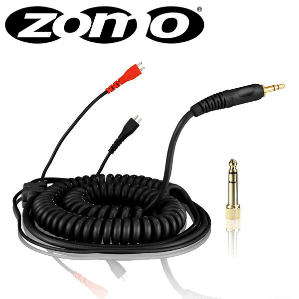 【メール便／送料無料】 ZOMO / Spiral Cord DeLuxe (3.5m / Black) Sennheiser HD 25 ヘッドホン 交換用カールコード ケーブル 【ゾモ】新生活応援