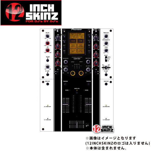 12inch SKINZ / Pioneer DJM-909 SKINZ (WHITE/BLACK) 【DJM-909用スキン】