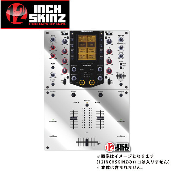 12inch SKINZ / Pioneer DJM-909 SKINZ Metallics (MIRROR SILVER) 【DJM-909用スキン】