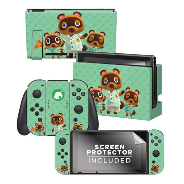 【メール便／送料無料】 Controller Gear / animal crossing (つぶきち まめきち たぬきち) 海外限定品 任天堂公式ライセンス品 / Nintendo Switch用 ドックスキン シール 【あつまれ どうぶつの森】