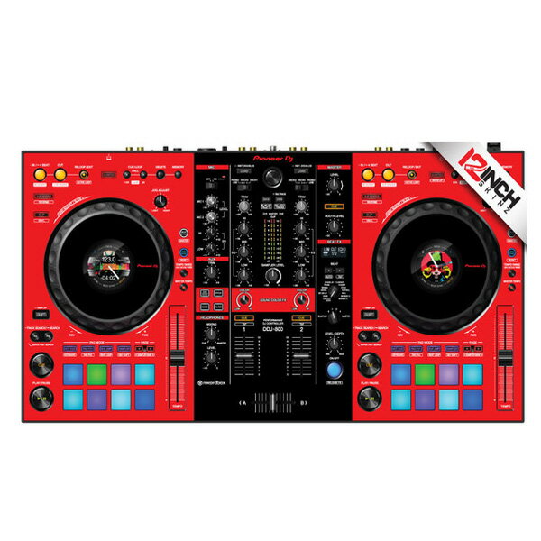 12inch SKINZ / Pioneer DDJ-800 SKINZ (レッド・ブラック) 【DDJ-800用スキン】 お中元 セール