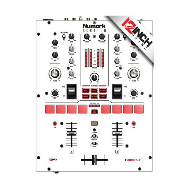 12inch SKINZ / Numark Scratch Skinz （ホワイト ブラック) 【Scratch用スキン】