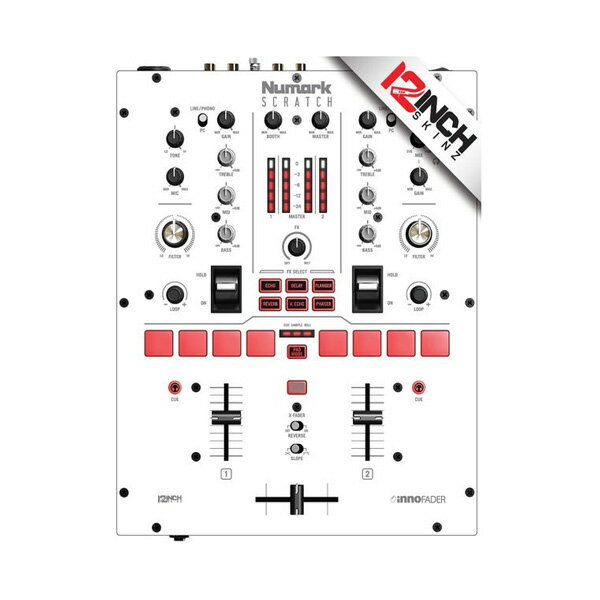 12inch SKINZ / Numark Scratch Skinz （WHITE/GRAY) 【Scratch用スキン】