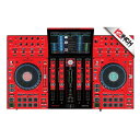 12inch SKINZ / Denon Prime4 SKINZ (レッド・ブラック) 【Prime4用スキン】