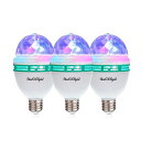 YouOKLight / 3-Pack E26 Rotating Lamp LED / パリピグッズ パーティ クラブ / 3W RGB ミラーボール ライト