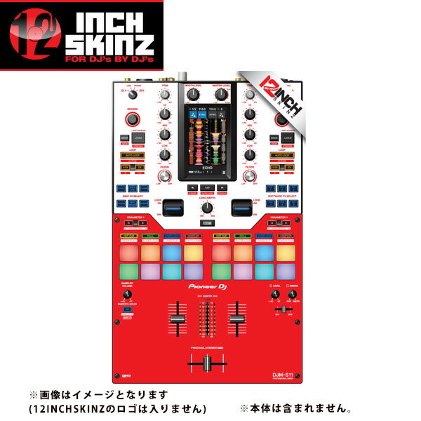 12inch SKINZ / Pioneer DJM-S11 SKINZ (RED) 【DJM-S11用スキン】お中元 セール