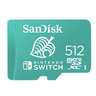 SanDisk(サンディスク) / 512GB Animal Crossing どうぶつの森 葉っぱデザイン / for Nintendo Switch / マイクロSDカード 【直輸入品】