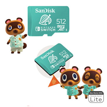 SanDisk(サンディスク) / 512GB Animal Crossing どうぶつの森 葉っぱデザイン / for Nintendo Switch / マイクロSDカード 【直輸入品】