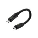 Hagibis / USB4ケーブル LEDディスプレイ付 USB-C 240W 高速充電ケーブル 8Kアット60Hz 40Gbpsデータ転送 (ブラック/シリ...