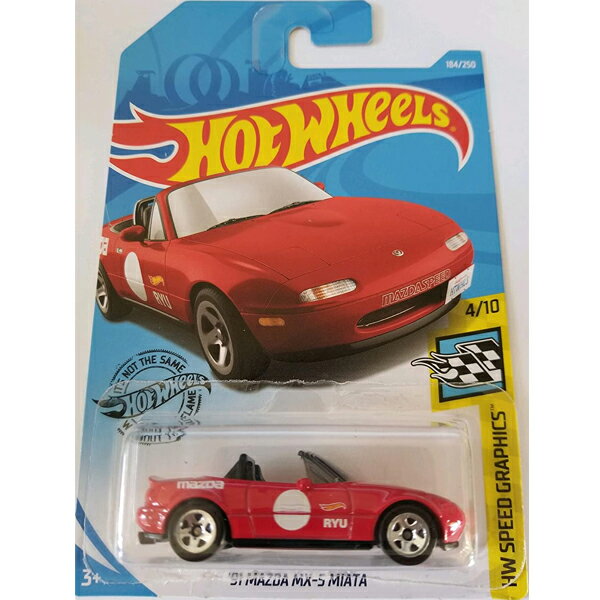 Hot Wheels(zbgEB[) / 2019 Hw Speed Graphics '91 Mazda MX-5 Miata 184/250 Red / }c_ ~A[^ [hX^[ ~jJ[ yAiz