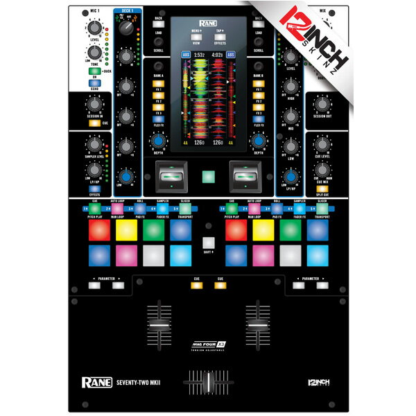 12inch SKINZ / Rane Seventy-Two MK2 Skinz (Black) 機材用スキンお中元 セール