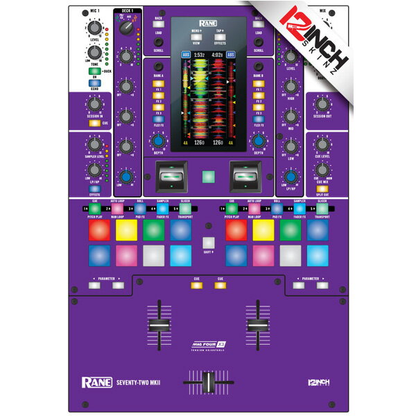 12inch SKINZ / Rane Seventy-Two MK2 Skinz (Purple) 機材用スキンお中元 セール