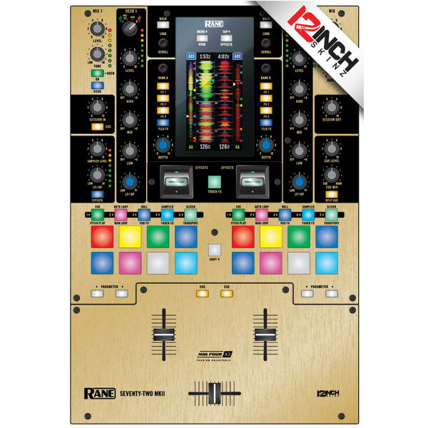 12inch SKINZ / Rane Seventy-Two MK2 Metallics Skinz Brushed Gold 機材用スキンお中元 セール