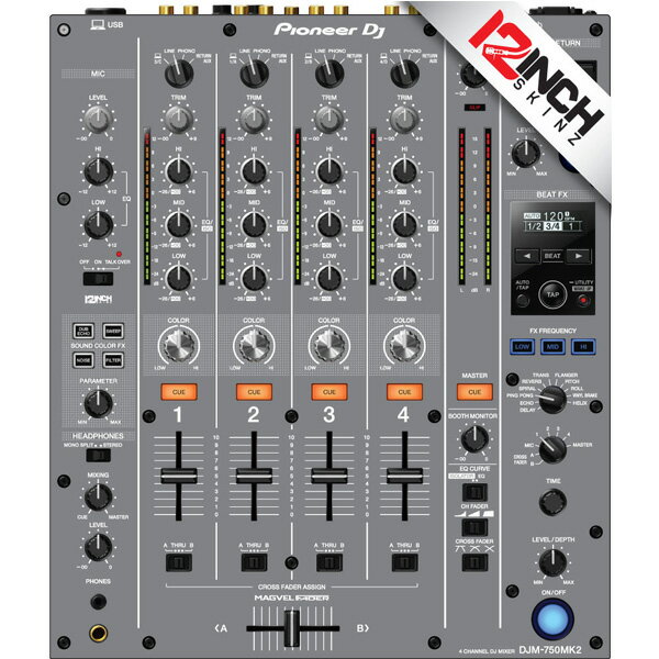 12inch SKINZ / Pioneer DJM-750MK2 Skinz (Gray) 機材用スキンお中元 セール