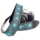 Art Tribute / Blue Woven Vintage Camera Strap for All DSLR Camera カメラストラップ夏休みセール