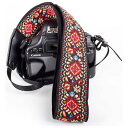 Art Tribute / Red Woven Vintage Camera Strap for All DSLR Camera カメラストラップ夏休みセール