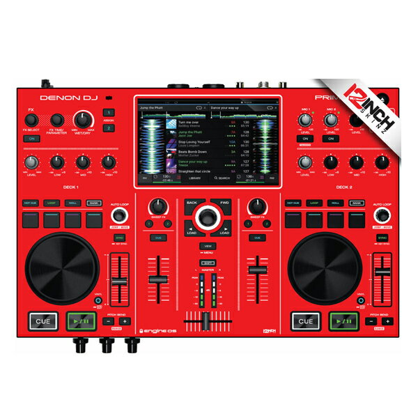 12inch SKINZ / Denon Prime GO Skinz (Colors RED) 機材用スキンハロウィーンセール/ハロウィングッズ