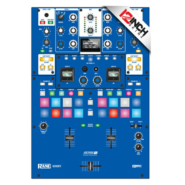 12inch SKINZ / Rane Seventy / Skinz (Colors BLUE) 機材用スキンお中元 セール