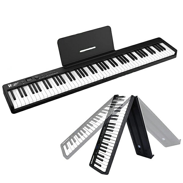 Veetop / Foldable Electric Piano Keyboardの事ならフレンズにご相談ください。 Veetop / Foldable Electric Piano Keyboardの特長！輸入品 Veetop / Foldable Electric Piano Keyboardのココが凄い！過去に類を見ない折り畳みができる88鍵のキーボード・MIDIキーボード折り畳み、付属のケースで簡単に持ち運びすることが出来ます。 Veetop / Foldable Electric Piano Keyboardのメーカー説明 コンサートグランドピアノと同等の鍵盤数である88の鍵盤を持ちながら、コンパクトに折りたたんで持ち運ぶことができる画期的な電子ピアノです。重さは約3キロで野外などでの演奏にもご使用いただけるポータブルなキーボードです。スマートフォンやタブレットとペアリングする事が可能で、ピアノゲームアプリや音楽レッスンにワイヤレスで接続できます。さらにUSB接続によりMIDIキーボードとしても使用でき、タッチセンサーとベロシティ対応でより繊細なタッチでさまざまな演奏スタイルに適応します。DTMの88鍵盤入力用キーボードとしてもお使いいただけます。 Veetop / Foldable Electric Piano Keyboardの仕様 ■88鍵標準サイズ鍵盤■USB接続属によりMIDI入力用キーボードとして使用可能■128音色・トーンボタンによる音色切り換え■トランスポーズ機能■リズム機能 28種類■デモソング30曲■メトロノーム機能■寸法 横幅長さ65×厚み7 cm (折りたたみ時)横幅長さ130×縦奥行き15cm (演奏時)■重量3〜4Kg ■付属品ペダル、USBケーブル、キャリングバッグ 海外正規流通商品となりますが、当店がサポートさせて頂きますのでご安心してご購入頂けます。Veetop / Foldable Electric Piano Keyboardの事ならフレンズにご相談ください。 Veetop / Foldable Electric Piano Keyboardの特長！輸入品 Veetop / Foldable Electric Piano Keyboardのココが凄い！過去に類を見ない折り畳みができる88鍵のキーボード・MIDIキーボード折り畳み、付属のケースで簡単に持ち運びすることが出来ます。 Veetop / Foldable Electric Piano Keyboardのメーカー説明 コンサートグランドピアノと同等の鍵盤数である88の鍵盤を持ちながら、コンパクトに折りたたんで持ち運ぶことができる画期的な電子ピアノです。重さは約3キロで野外などでの演奏にもご使用いただけるポータブルなキーボードです。スマートフォンやタブレットとペアリングする事が可能で、ピアノゲームアプリや音楽レッスンにワイヤレスで接続できます。さらにUSB接続によりMIDIキーボードとしても使用でき、タッチセンサーとベロシティ対応でより繊細なタッチでさまざまな演奏スタイルに適応します。DTMの88鍵盤入力用キーボードとしてもお使いいただけます。 Veetop / Foldable Electric Piano Keyboardの仕様 ■88鍵標準サイズ鍵盤■USB接続属によりMIDI入力用キーボードとして使用可能■128音色・トーンボタンによる音色切り換え■トランスポーズ機能■リズム機能 28種類■デモソング30曲■メトロノーム機能■寸法 横幅長さ65×厚み7 cm (折りたたみ時)横幅長さ130×縦奥行き15cm (演奏時)■重量3〜4Kg ■付属品ペダル、USBケーブル、キャリングバッグ 海外正規流通商品となりますが、当店がサポートさせて頂きますのでご安心してご購入頂けます。