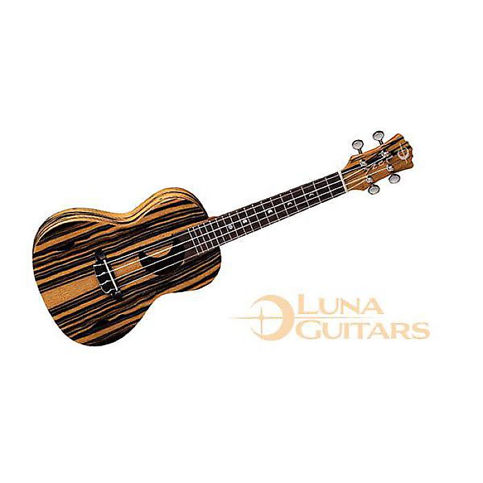 LUNA GUITARS ( ʥ ) / Uke Crescent Blk/Wht Ebony Concert w/Bag