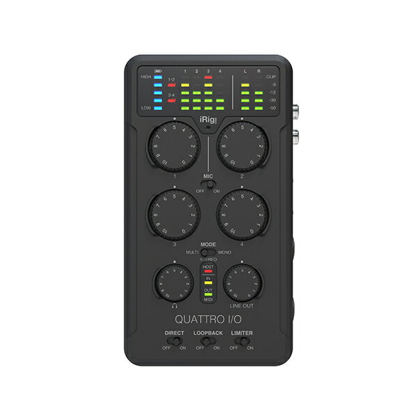 IK MultimediaiACP[}`fBAj/ iRig Pro Quattro I/O / MIDIC^[tF[X