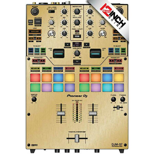 12inch SKINZ / BR/GOLD / Pioneer DJM-S7用 スキンお中元 セール