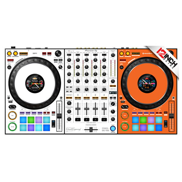 12inch SKINZ / Pioneer DDJ-1000 SKINZ Metallics (Orange-White) 【DDJ-1000用スキン】 お中元 セール