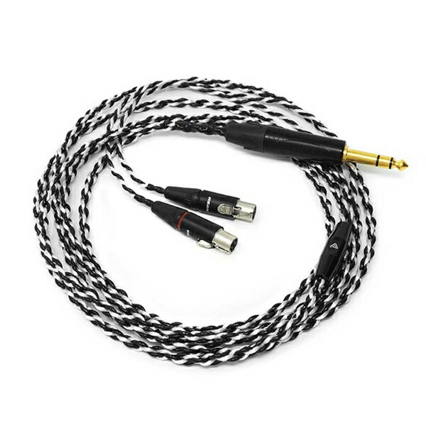 楽天ミュージックハウス フレンズAUDEZE（オーデジー） / Premium Black-Silver headphone cable for LCD - プレミアムケーブル 6.3mm標準プラグ -お中元 セール