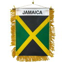 ジャマイカ国旗 バナーフラグ Mini Banner Flags (約 10.2cm×約 15.2cm) - Lion Of Jamaica新生活応援
