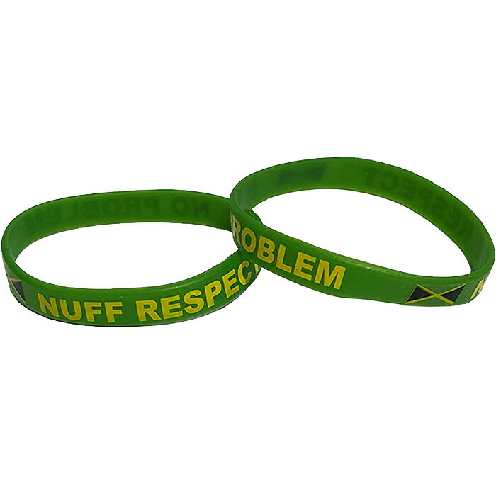 シリコンバンド Nuff Respect /No Problem Silicone Bracelet GRNカラー / VP RECORDS敬老の日 セール