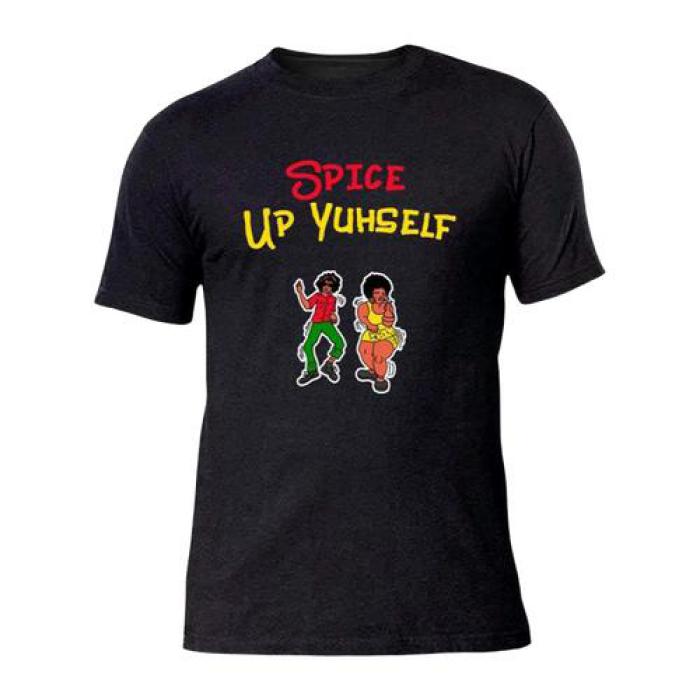 ロゴ入り黒Tシャツ Spice Up Yuhself T-Shirt / RIDDIM DRIVEN(リディムドリヴン)新生活応援