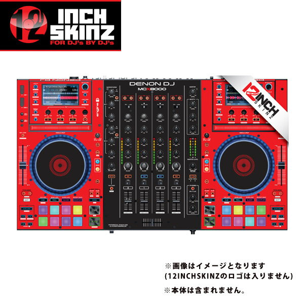 12inch SKINZ / DENON MCX8000 SKINZ (RED/BLACK) - 【MCX8000用スキン】ハロウィーンセール/ハロウィングッズ