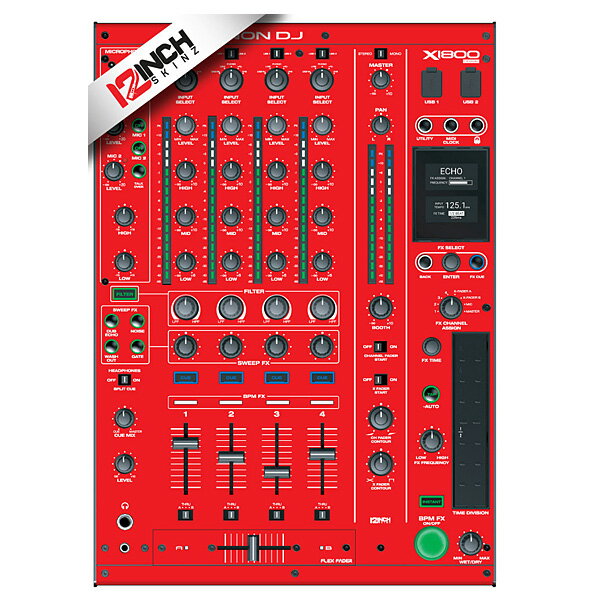 12inch SKINZ / Denon X1800 PRIME SKINZ (Red) 【X1800 PRIME用スキン】ハロウィーンセール/ハロウィングッズ