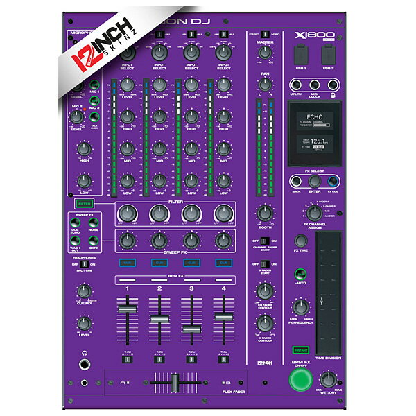 12inch SKINZ / Denon X1800 PRIME SKINZ (Purple) 【X1800 PRIME用スキン】ハロウィーンセール/ハロウィングッズ