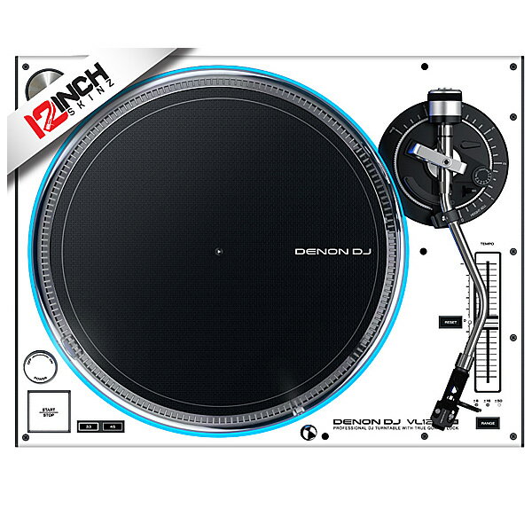 12inch SKINZ / Denon VL12 Prime Turntable SKINZ (White Black) ペア 【VL12 Prime 用スキン】ハロウィーンセール/ハロウィングッズ