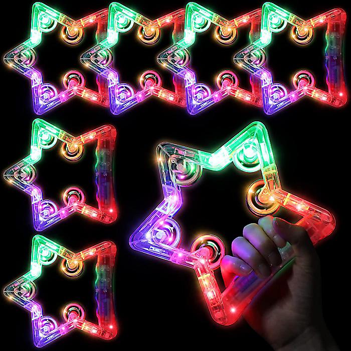 Jerify / スター型タンバリン 6個セット/ 光る LED パーティ イベント クラブ カラオケ 誕生日 子供用楽器 プレゼント ギフトクリスマス セール