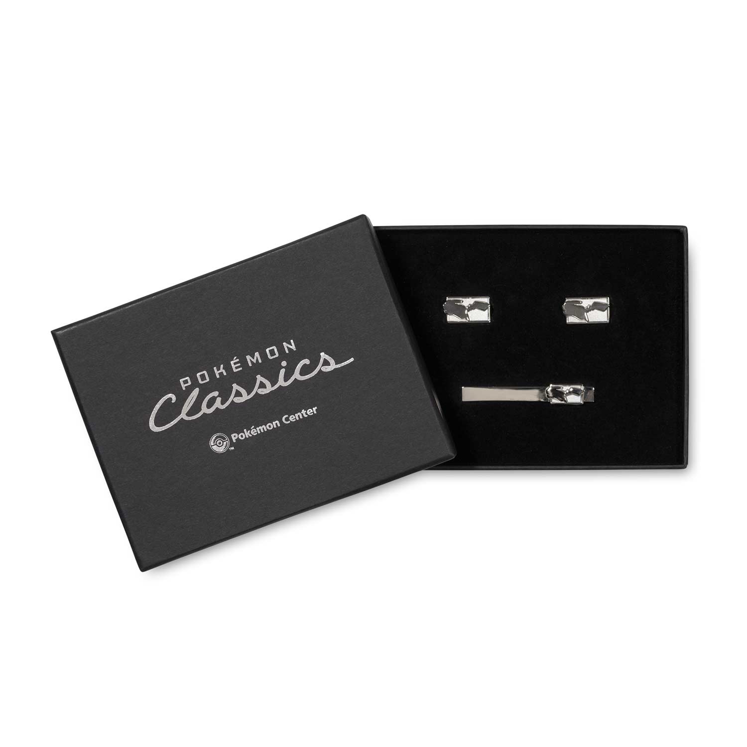 ピカチュウ カフリンクス(カフス)＆タイバー(タイピン)セット 服飾小物 Pikachu Classics Charge Solid Cuff Links & Tie Bar Set / Pokemon Center(ポケモンセンター)母の日 セール