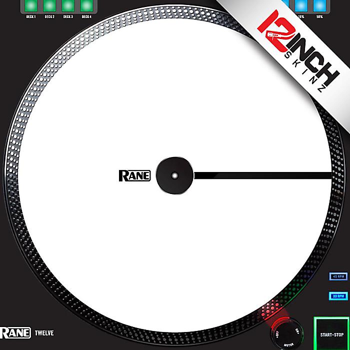 12inch SKINZ / Control Disc Rane(レーン) Twelve MK1 & MK2 OEM (SINGLE) - Cue Colors (OEMTWELVECUE-12INCH-WHT-SMOOTH) [ホワイト]　(Radial Lines (Traditional Grip))お正月 セール