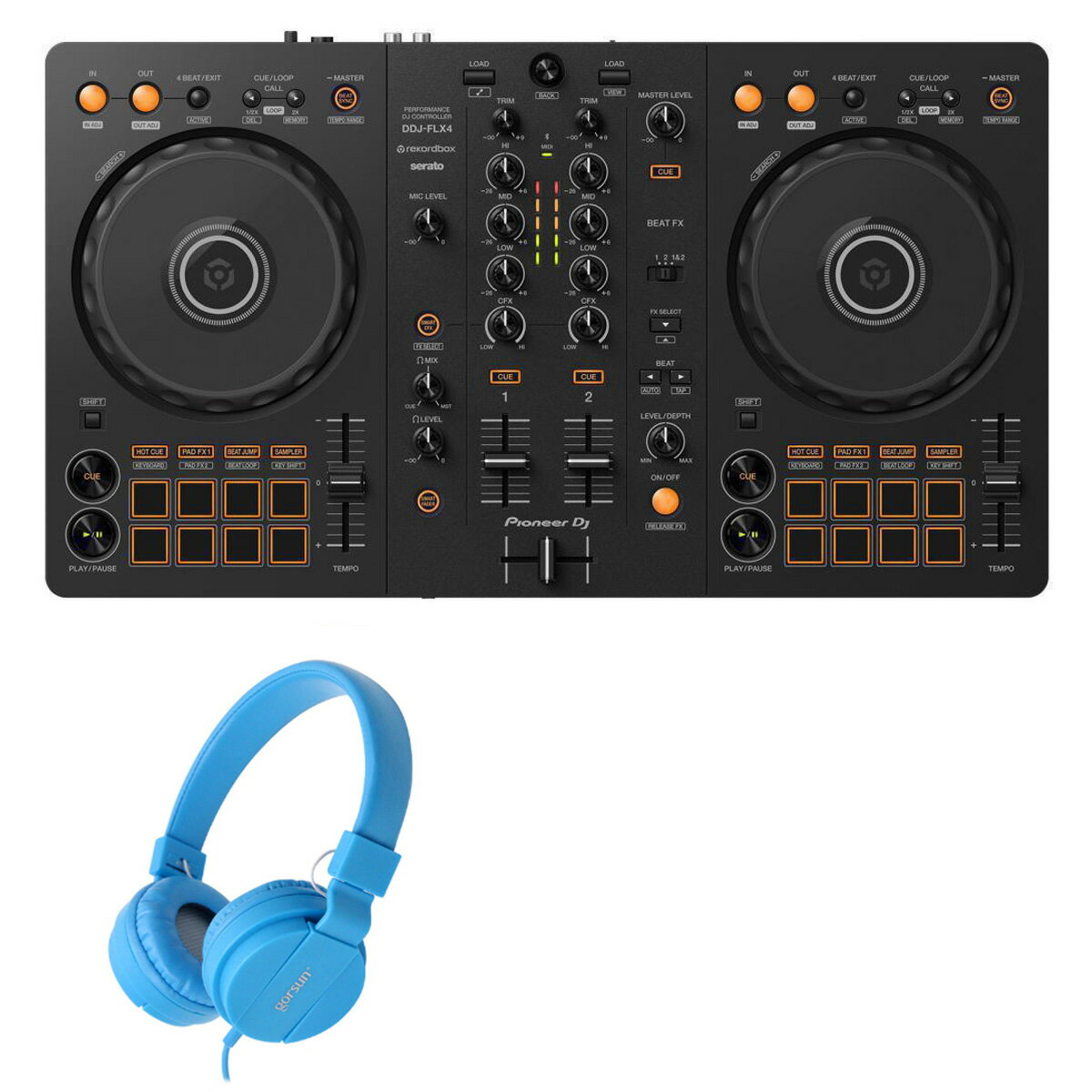 1ŵ Pioneer DJ(ѥ˥) / DDJ-FLX4 إåɥۥ(GS778_LTB)åȡrekordbox dj ̵ 