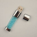 【メール便/送料無料】 LEDクリスタルフラッシュドライブ USBメモリ USB2.0 64GB (Light Blue)夏休みセール【メール便/送料無料】