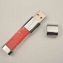 【メール便/送料無料】 LEDクリスタルフラッシュドライブ USBメモリ USB2.0 64GB (Red)夏休みセール【メール便/送料無料】