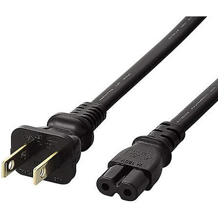 【楽器・音響機器】AC電源ケーブル 2ピンソケット(メス)⇔2ピンプラグ(オス) 3.0m PSE認定品 ACコンセン..