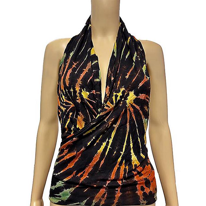 クリスクロス ラスタ ホルターネック トップス タンクトップ レディース/Mサイズ / Lakhays