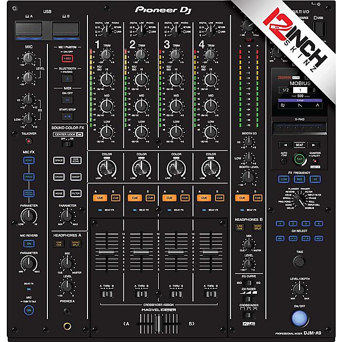 12inch SKINZ / Pioneer DJM-A9 SKINZ (ブラック) 【DJM-A9用 粘着タイプスキン】クリスマス セール